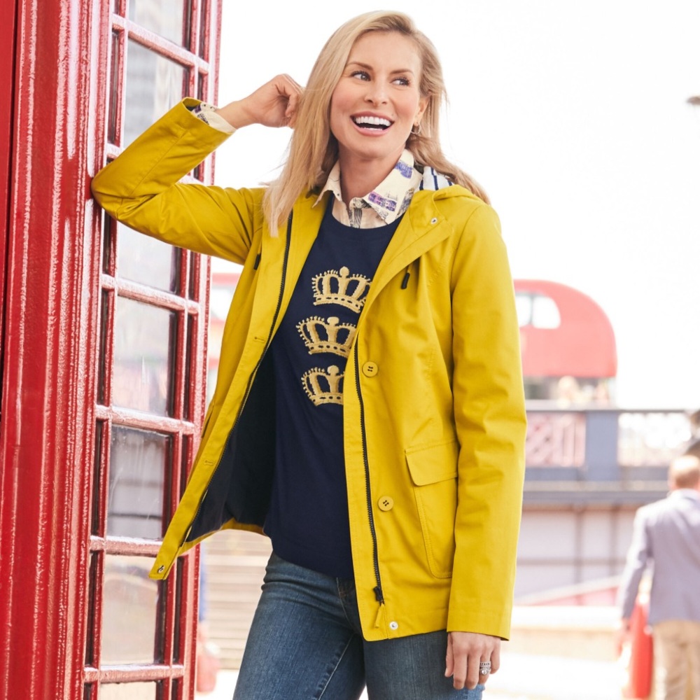 NWOT TALBOTS Petite Yellow Rain Jacket